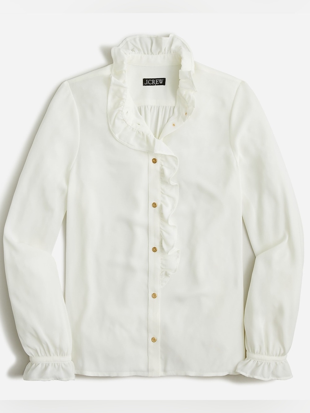J. Crew Drapey cottage top white sheer size 18